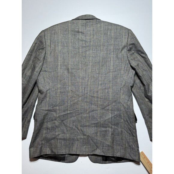 Versini 100% Silk Sports Coat Blazer Jacket – Men’s 40 Short – Glen Plaid Check - Picture 2 of 12